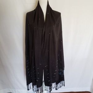 NWOT Beaded shawl/ wrap.  29"×90"